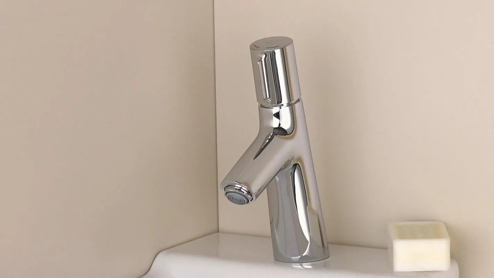 Rubinetto per lavabo a canna bassa Talis s cromo lucido HANSGROHE H 19 cm