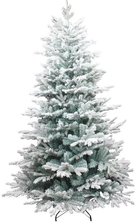 Albero di Natale artificiale innevato Inverness verde H 180 cm