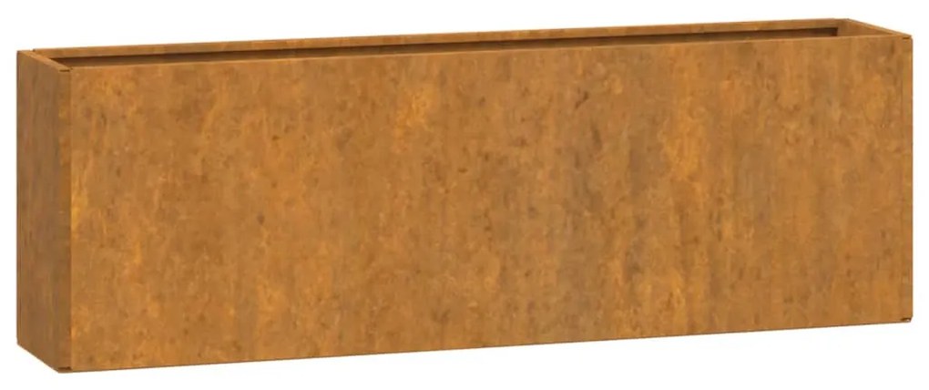 Fioriere da Parete 2 pz Ruggine in Acciaio Corten 53x10x17 cm