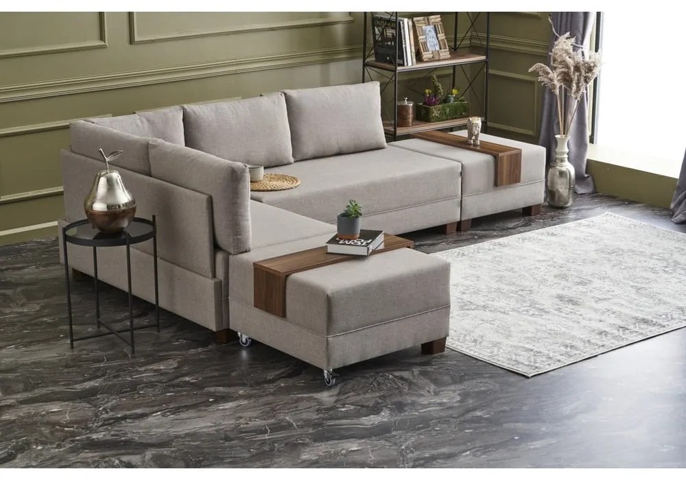 Divano angolare beige (angolo sinistro) Fly - Balcab Home