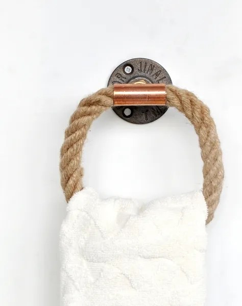 Porta asciugamani 16x16 cm beige/oro