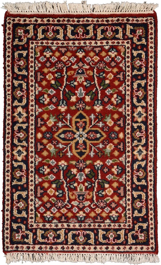 Sarouk Tappeto 60x90 Rosso (Indian) Annodato A Mano