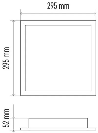Plafoniera LED dimmerabile LED/20W/230V + TC quadrato 2700K-6500K