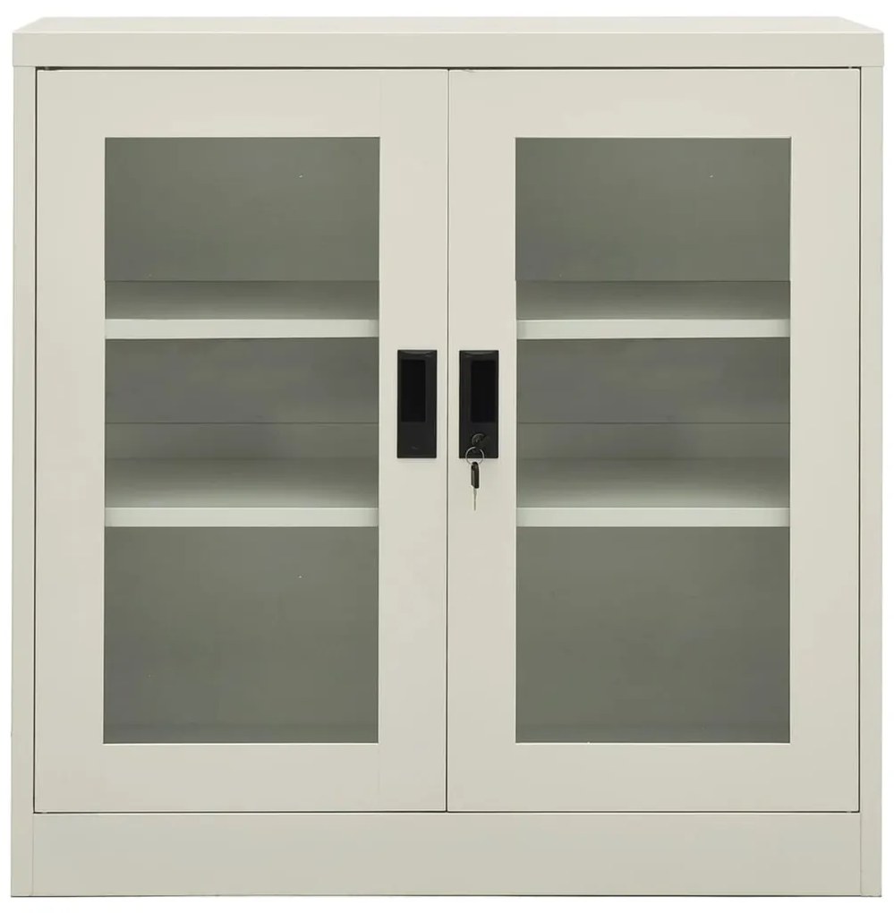 Armadio per ufficio grigio chiaro 90x40x90 cm in acciaio