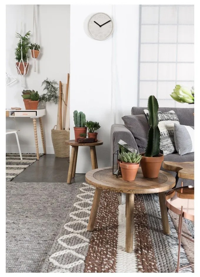 Tavolino in legno di mango Dendron, ⌀ 43 cm - Zuiver