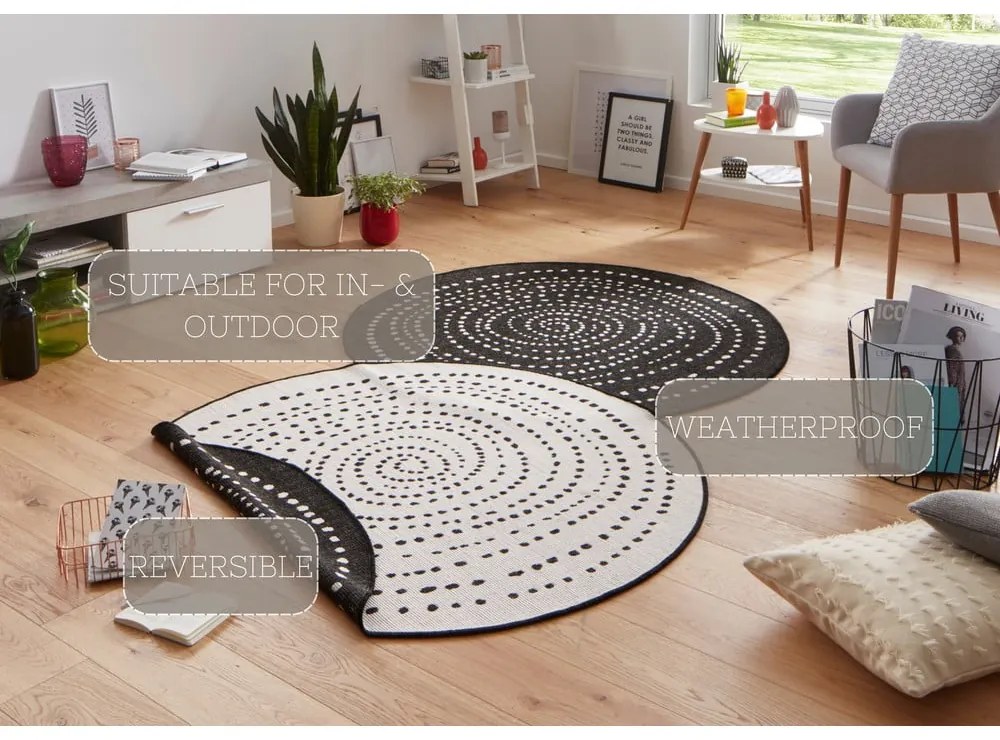 Tappeto nero per esterni , ø 140 cm Bali - NORTHRUGS