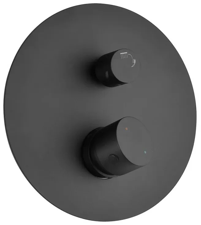 Set doccia incasso nero opaco con soffione 30 e kit doccia completo Gemini