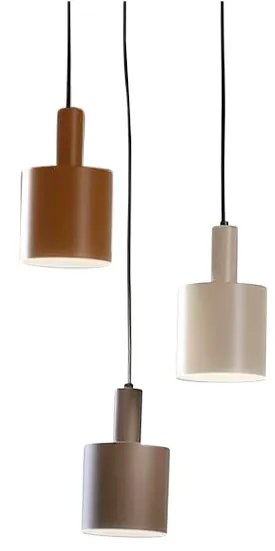 Lindby - Ovelia 3 Round Lampada a Sospensione Black/Brown/Beige Lindby