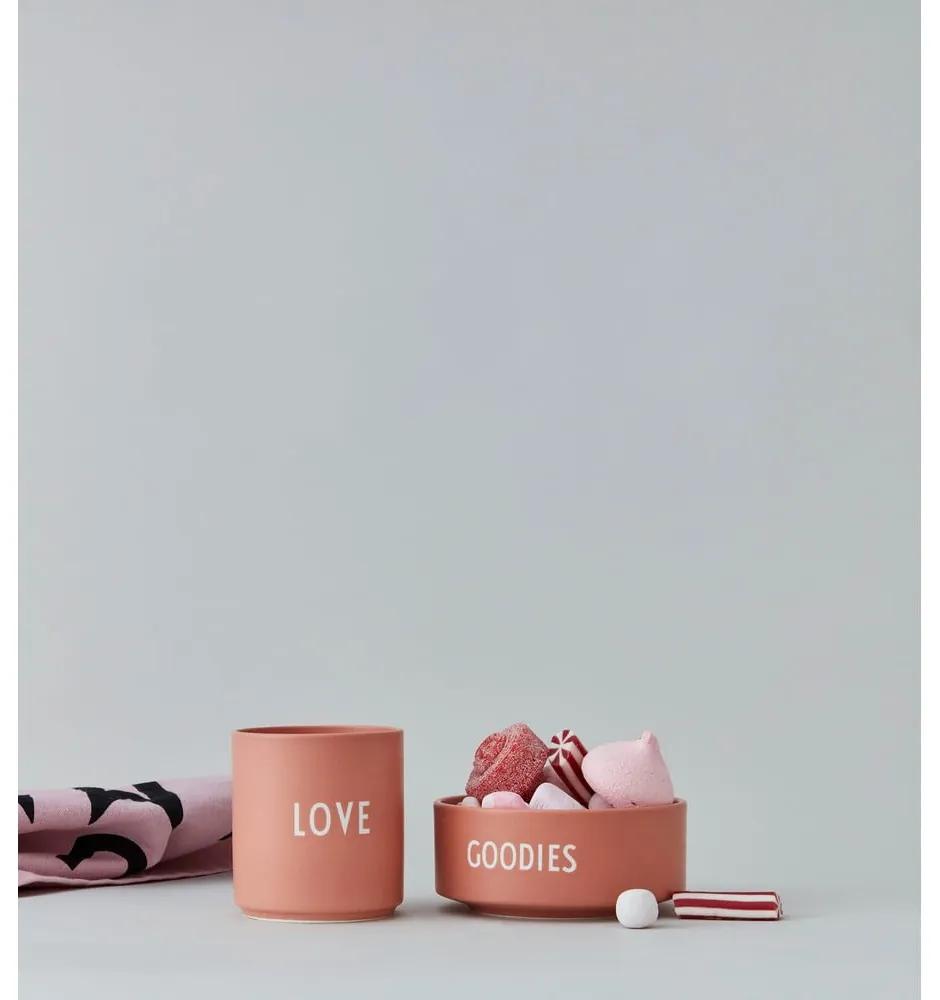 Ciotola in porcellana rosa scuro , ø 12 cm Goodies - Design Letters