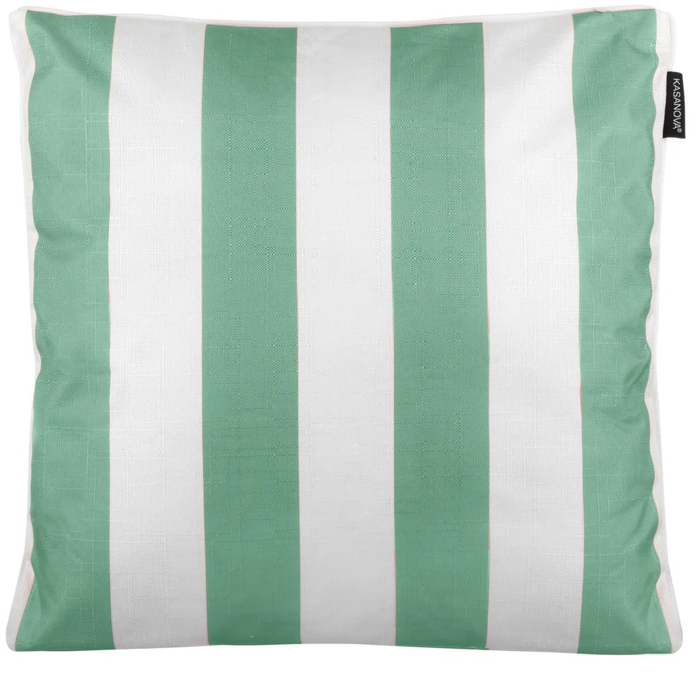 Cuscino divano righe verde 50x50 cm idrorepellente