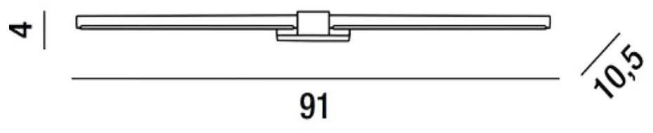 Applique orientabile in metallo e acrilico