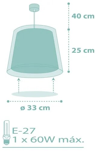 Dalber 81172H - Lampadario per bambini DREAM FLOWERS 1xE27/60W/230V