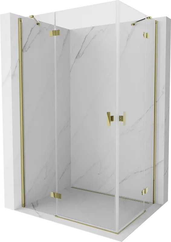 Mexen Mist-H Duo cabina doccia a battente sinistra 120 x 85 cm, trasparente, oro - 8A5-120L-085P-50-00