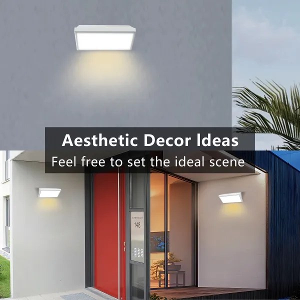 Brilagi-LED Lampada da parete per esterni con sensore TRIANGLE LED/20W/230V bianca IP65