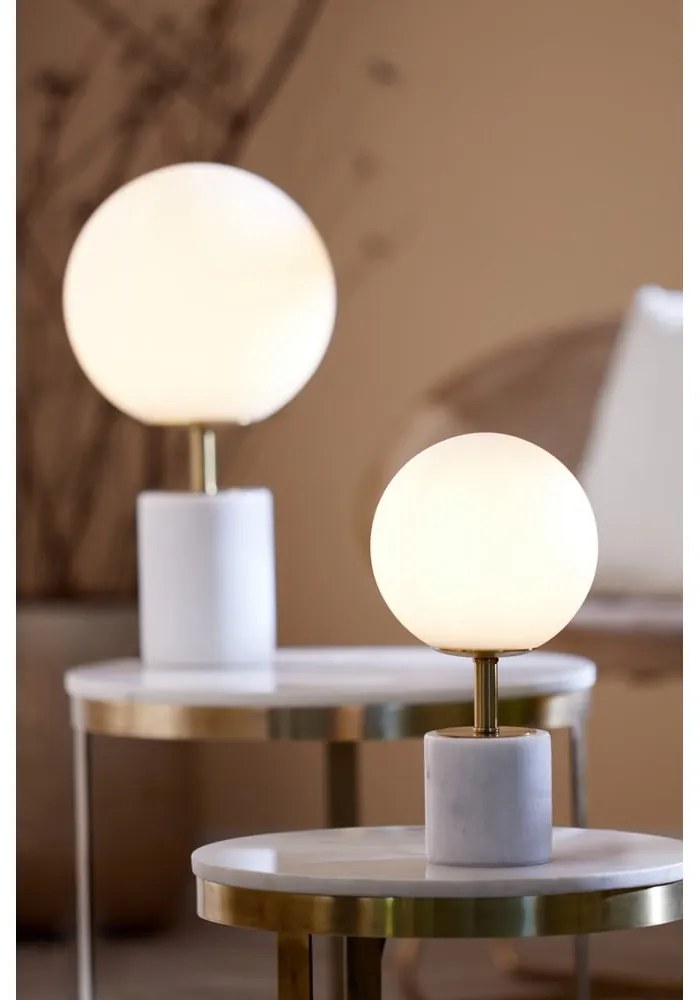 Lampada da tavolo bianca (altezza 35 cm) Medina - Light & Living