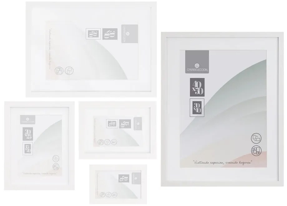 Cornice bianca da appendere 42x52 cm Sencillo – Casa Selección
