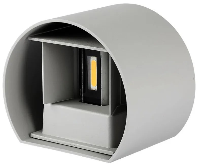Lampada LED da Muro Doppio Fascio Regolabile 6W IP65 Grigio