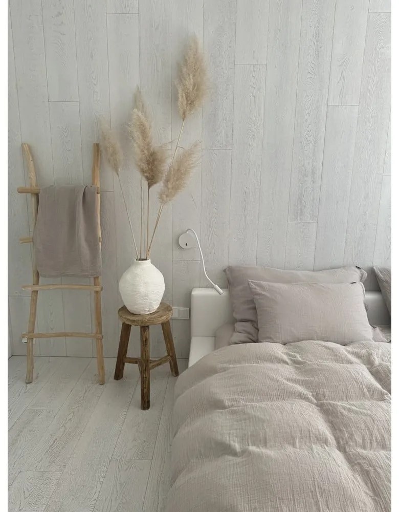 Set copripiumino e federa beige in mussola per letto singolo 135x200 cm Plain Muslin – Butter Kings