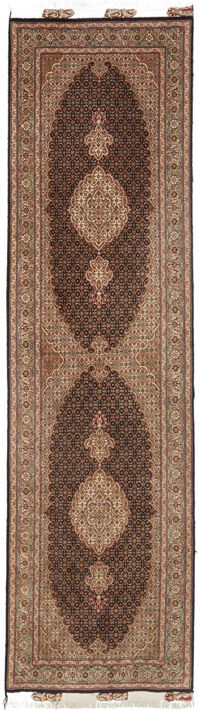 Tabriz Tappeto persiano 300 x 80 Rosso (Iran) Annodato A Mano