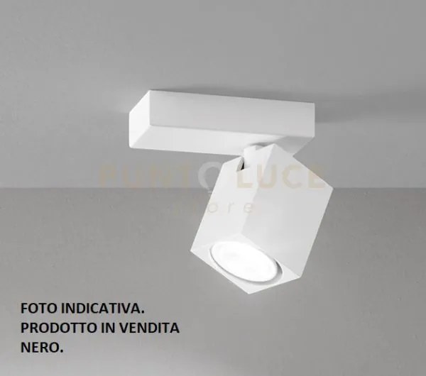 Faretto in alluminio colore nero oddy 1 luce attacco gu10  orientab...