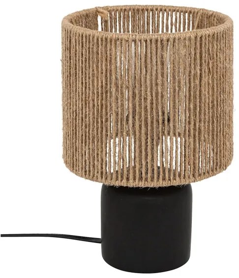 Atmosphera - Lampada da tavolo KOBY 1xE14/40W/230V canapa/nero