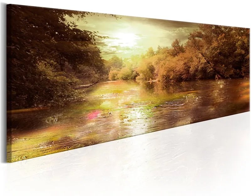 Quadro Mysterious Land  Colore Marrone, Dimensioni e Misure 120x40