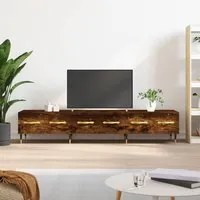 Mobile Porta TV Rovere Fumo 150x36x30 cm in Legno Multistrato 829137