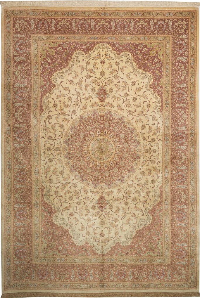 Ghom Tappeto persiano 250x360 Rosso (Iran) Annodato A Mano