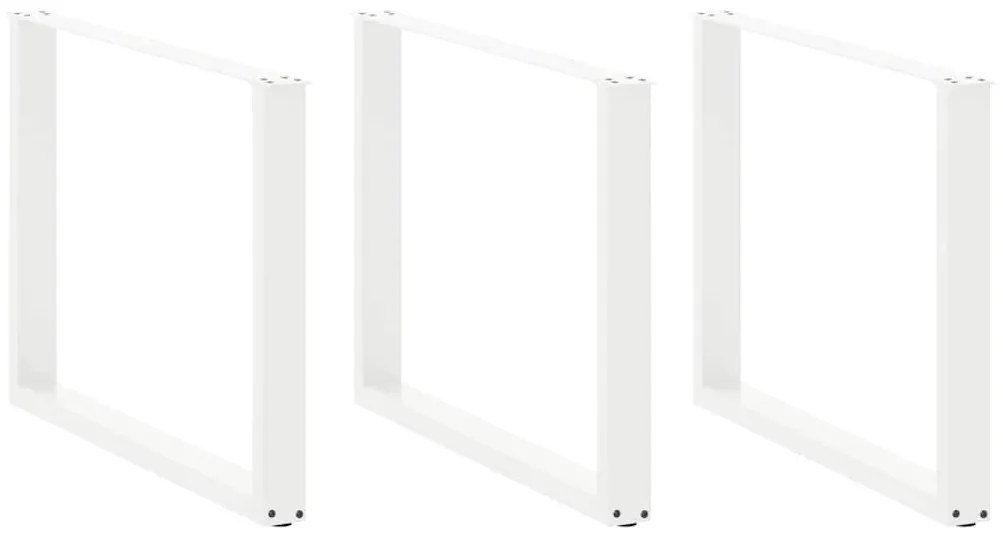 Gambe Tavolo Pranzo A U 2 Pz Bianco 100x(72-73) Cm Acciaio /