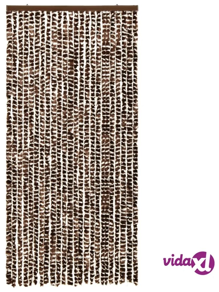 vidaXL Zanzariera Marrone e Bianco 100x220 cm Ciniglia