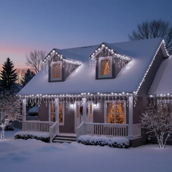 Brilagi - Catena luminosa natalizia LED per esterni 400 LED/8 funzioni 23 m IP44 bianco freddo