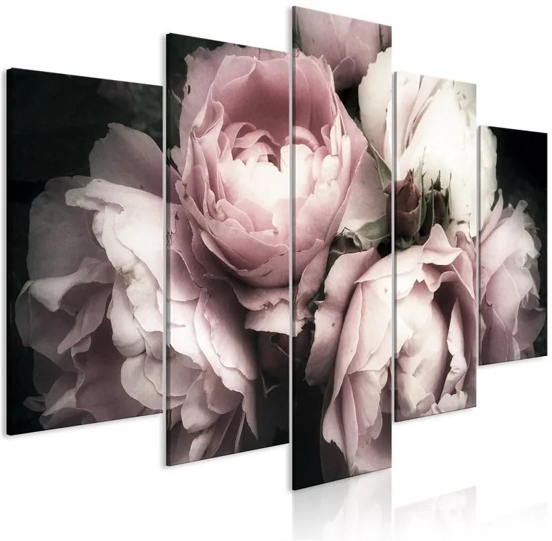 Quadro Smell of Rose (1 Part) Wide  Colore Rosa, Dimensioni e Misure 100x50