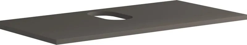 Top per lavabo appoggio Niwa1 L 90 x H 2 x P 46 cm laccato opaco grigio carbone truciolare