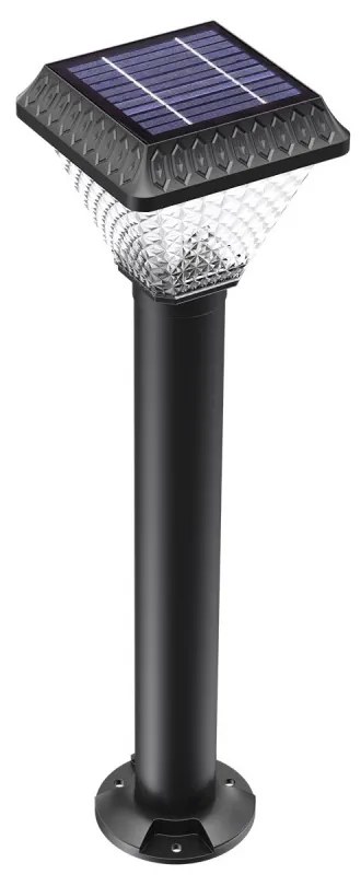 Paletto Solare da Giardino 60 cm, IP65 300 lumen, con Telecomando Colore Bianco Naturale 4.000K