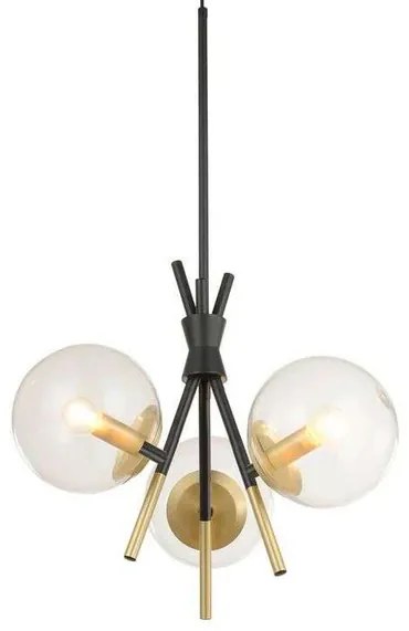 Sotiana 3 Round Lampada a Sospensione Black/Brass - Lucande