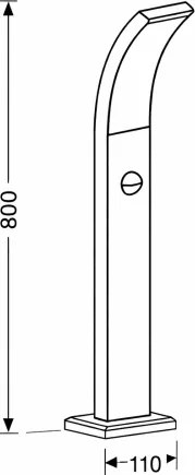 Brilagi - Lampada da esterno a LED con sensore ARCELO LED/9W/230V 50 cm IP44