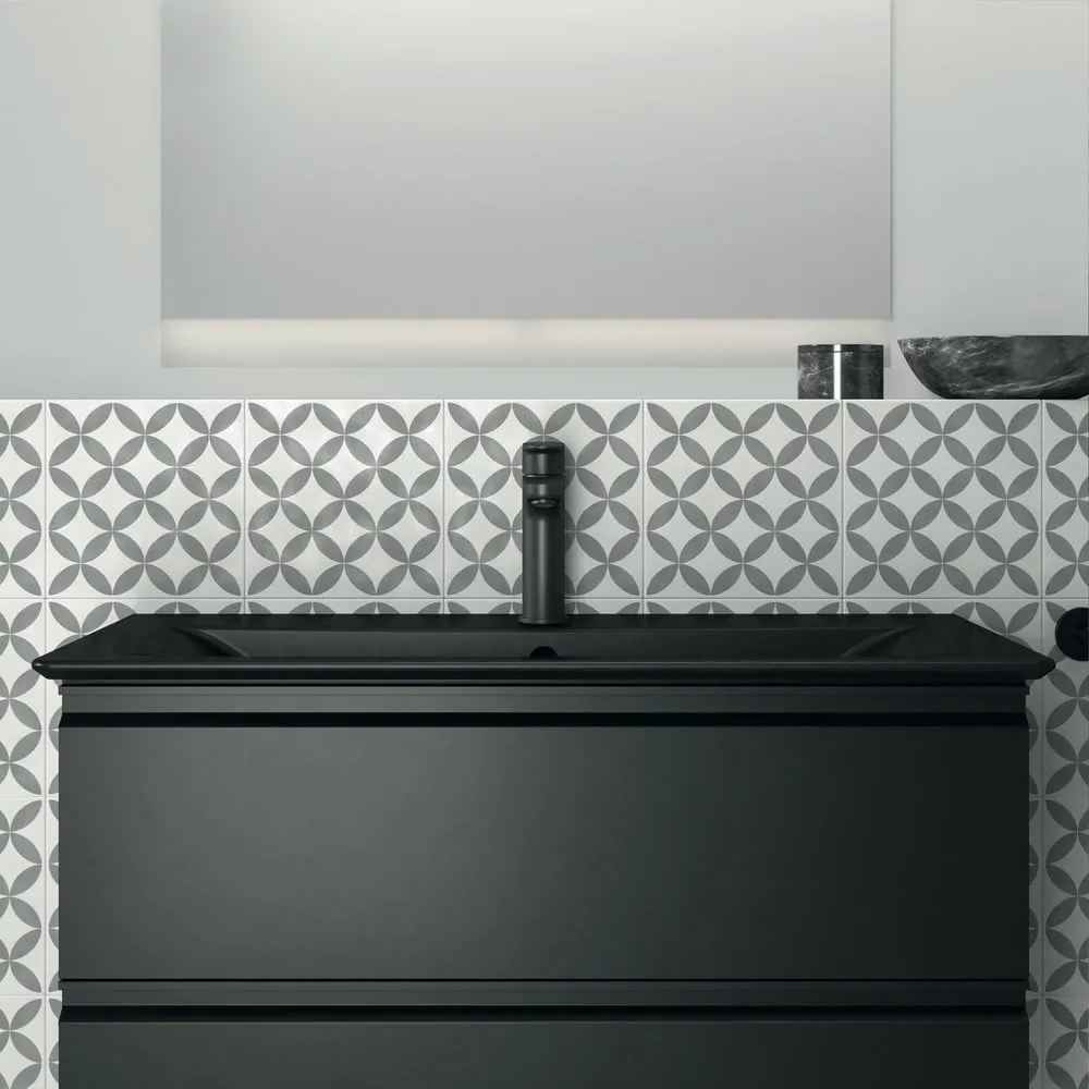 Lavabo nero opaco in ceramica 84x46 cm Silk Black - Ideal Standard
