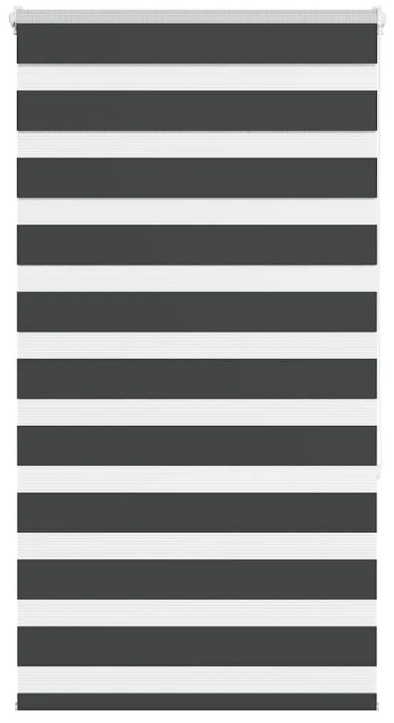 Tenda A Rullo Zebra Nero Larghezza Tessuto 70,9 Cm Poliestere /