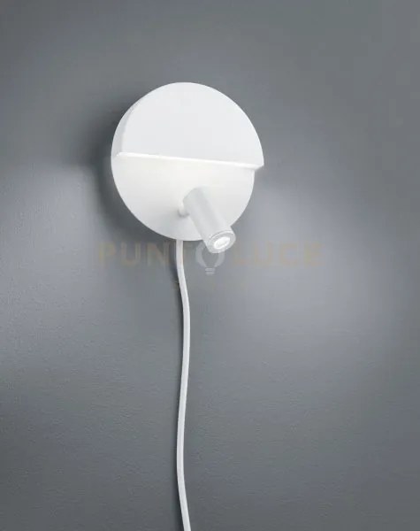 Mario applique tonda led 2,3w 200lm - 6w 600lm, 3000k doppia emissi...
