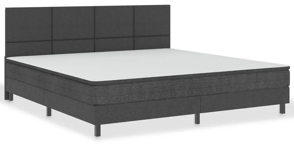 Testiera letto grigio scuro in tessuto 200x200 cm