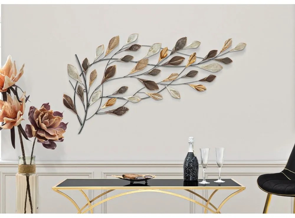 Decorazione murale bianco-marrone , larghezza 115,5 cm Ramo - Mauro Ferretti