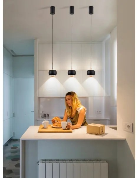 Immax NEO 07219L - Lampadario LED dimmerabile DORMINE 6W/230V opaco nero Tuya +TC