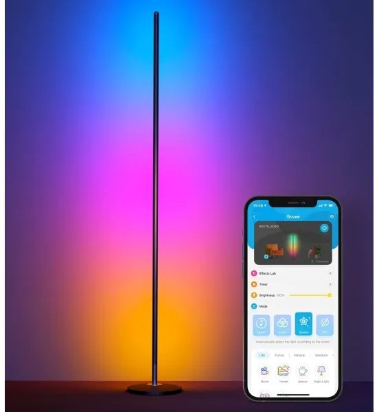 Govee - Lampada da terra angolare intelligente RGBICW Wi-Fi