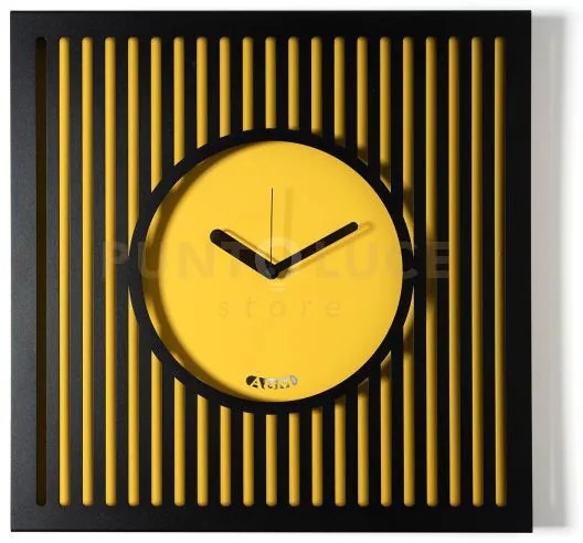 Orologio da parete elegante tiffany grande nero,ocra