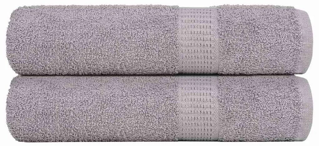 Asciugamani Doccia 2 Pz Grigio 70x140 Cm 360 G/m² 100% Cotone /