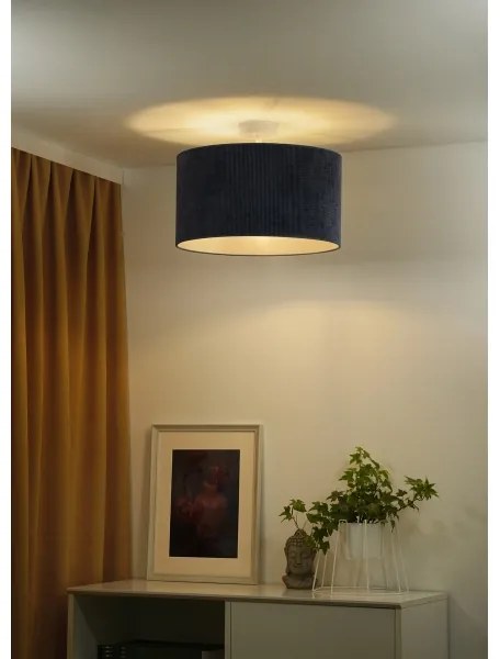 Duolla - Lampadario a plafone CORDUROY 1xE27/15W/230V diametro 40 cm blu scuro