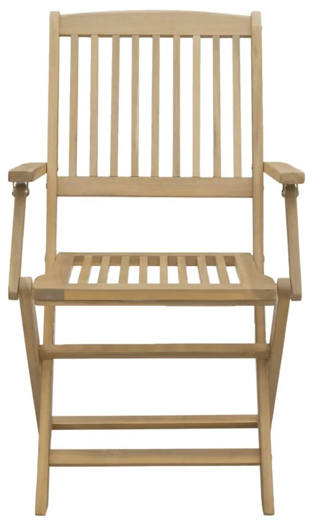 Set da pranzo per giardino 5 pz in legno massello di acacia