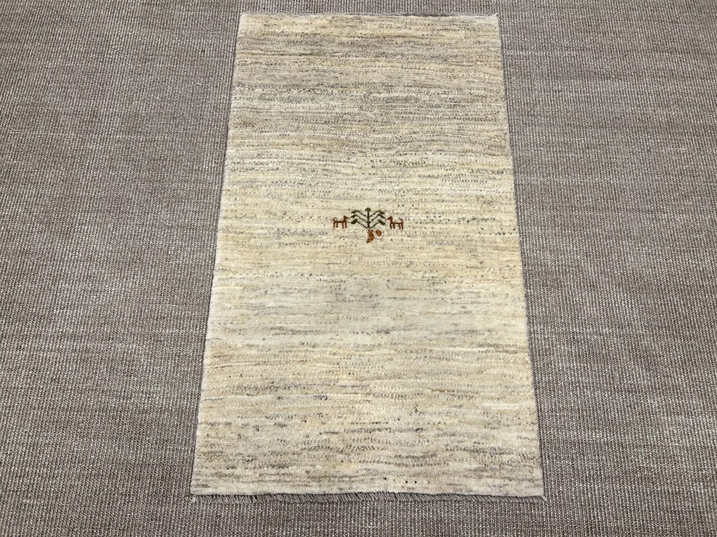Gabbeh Tappeto 70x120 Beige (Iran) Annodato A Mano