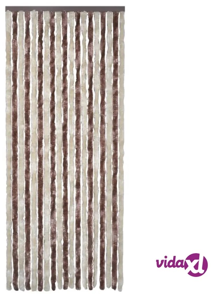 vidaXL Zanzariera Beige e Marrone Chiaro 90x220cm Ciniglia