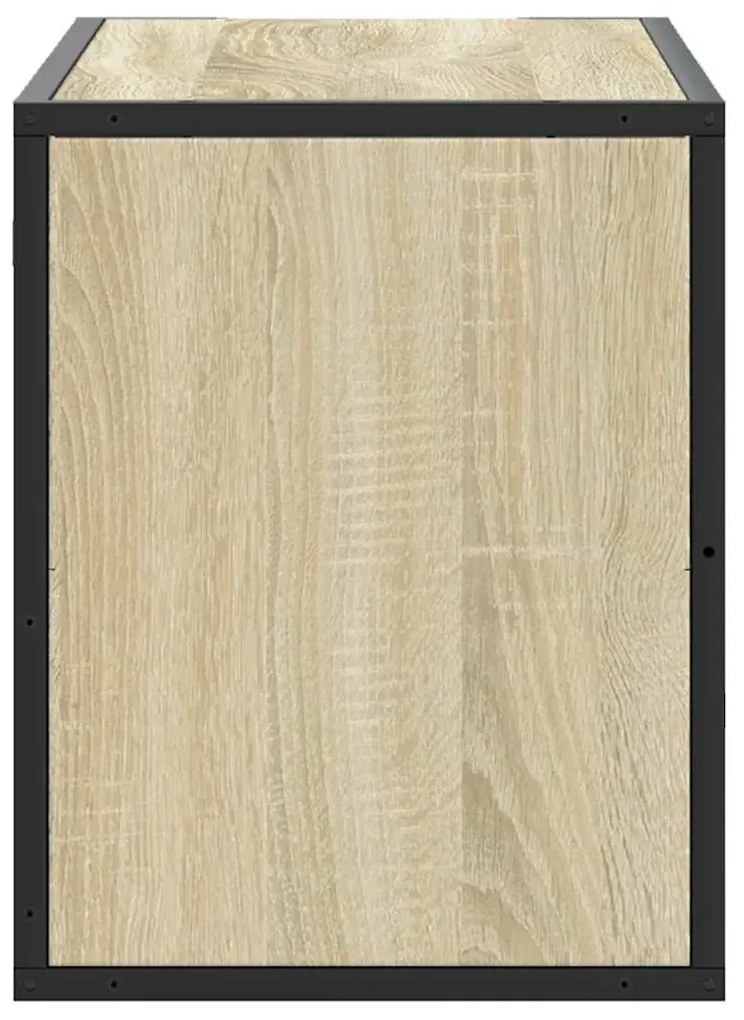 Mobile tv rovere sonoma 80x31x39,5 cm legno multistrato metallo